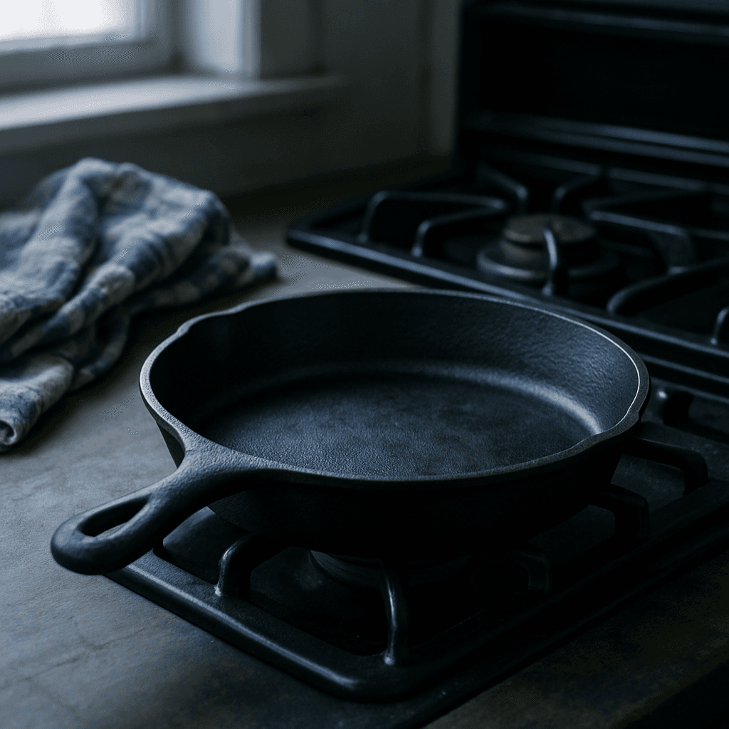 on a cold stovetop