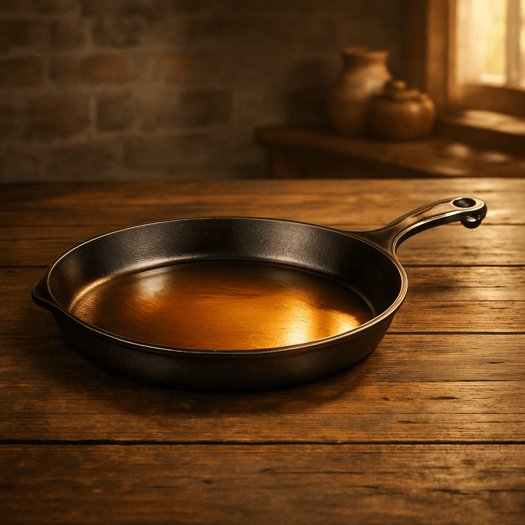 freshly oiled, amber light