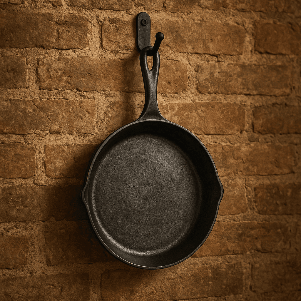 on the wrought iron hook